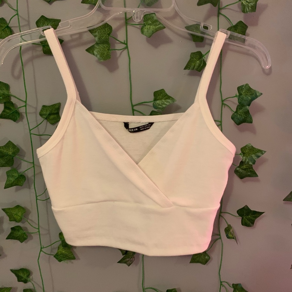 Amara tank top shein ribbed crossover